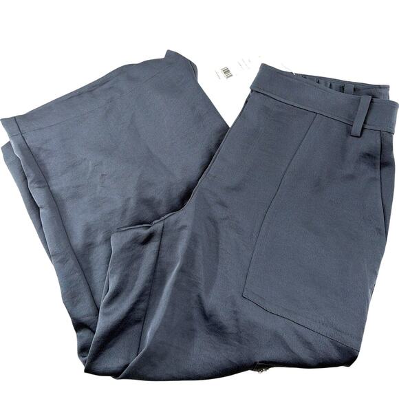 Vince Women's Lake Stone Low-Rise Satin Parachute Crop Pants Size 12 - Picture 6 of 11
